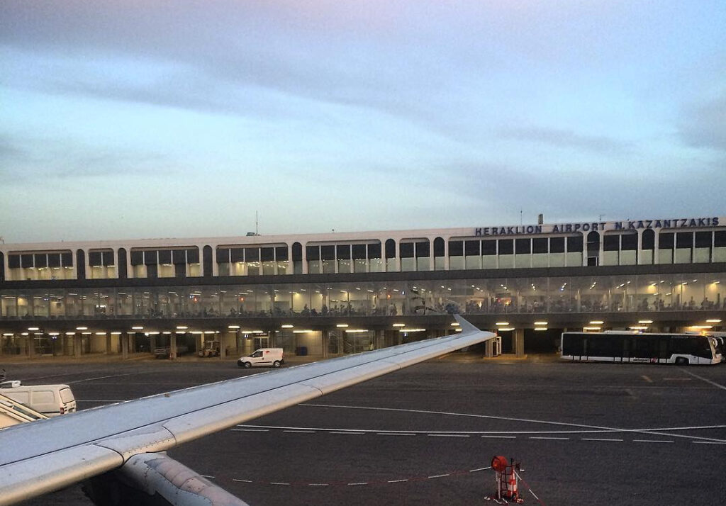 Heraklion airport in Heraklion, Greece