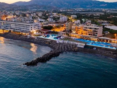 A panoramic view of Petra Mare in Ierapetra, Crete. Ierapetra car rental.
