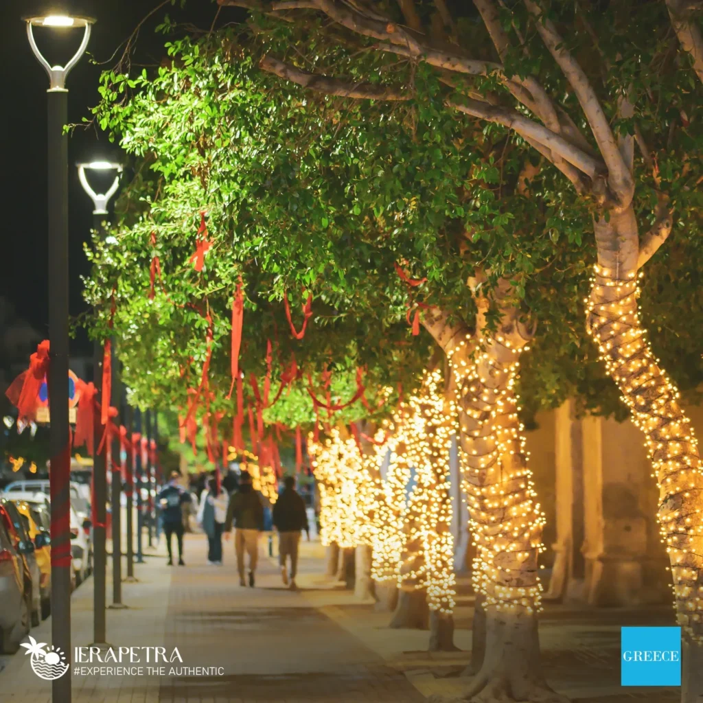 street christmas decoration in Ierapetra